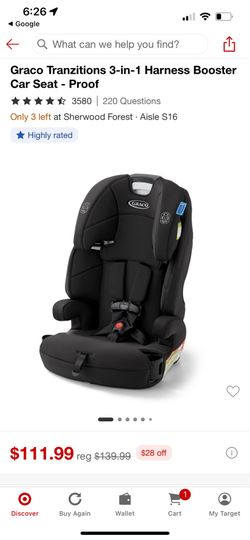 Graco Tranzitions 3-in-1 Harness Booster Car Seat