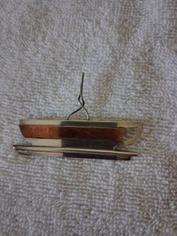 Vintage Sterling silver Monaco Coffe Cup Brooch plus pewter earrings