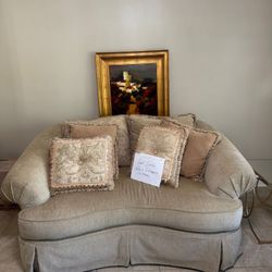 Couch sofa and two dining chairs