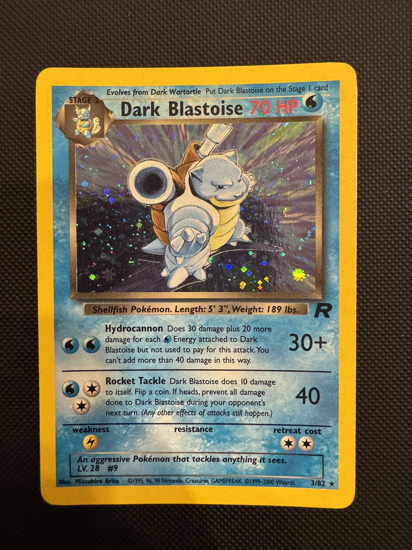 Dark Blastoise - Vintage Pokemon Card