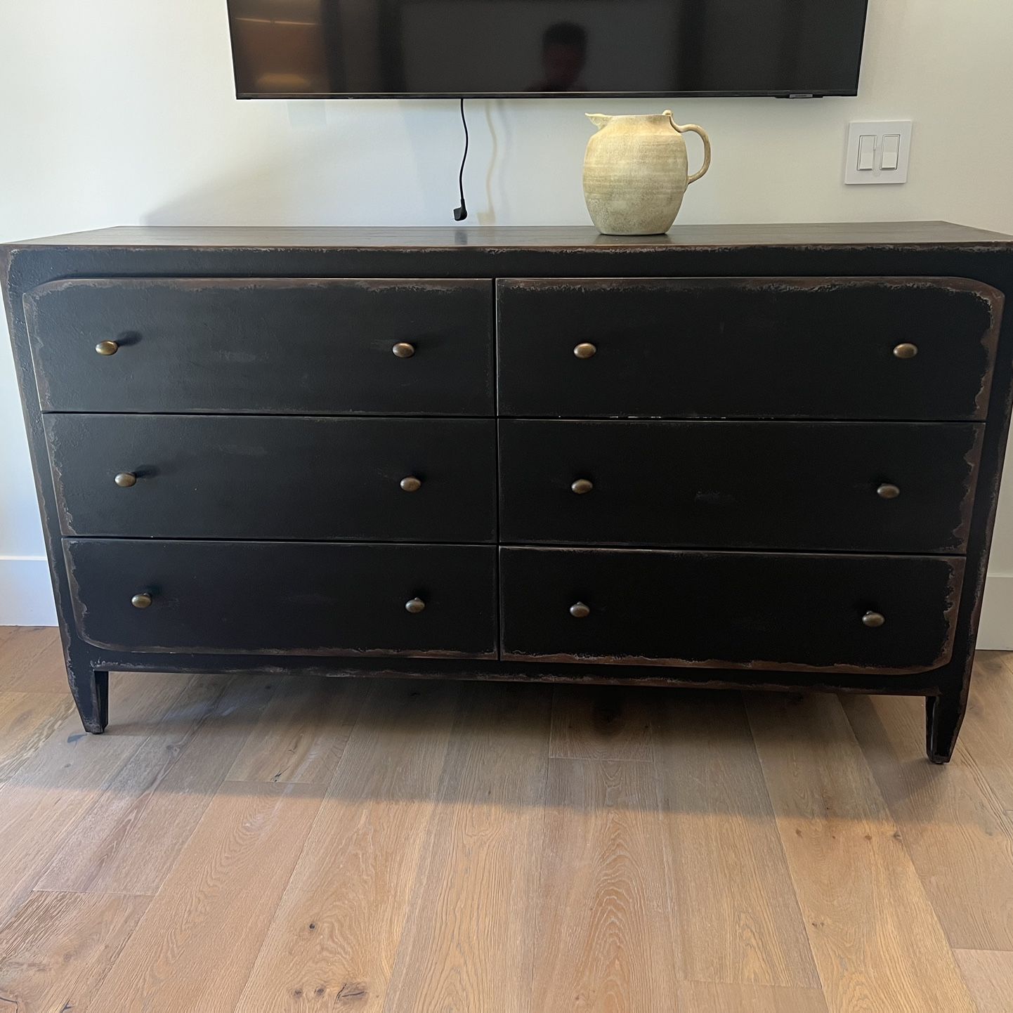 bassett dresser Vintage MCM Furniture 6 Drawer Lowboy with Mirror – The Smith Henry french-vanilla COLOR:LIGHT MAUVE Accessed by their polished The Pretty Dress Company