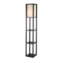 Floor Lamp with Pull Chain Switch and Open Shelves
