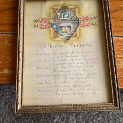 Vintage “A House Blessing” 8 3/4in x 6 3/4 in