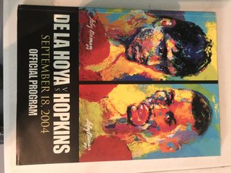Boxing HOPKINS ( BHOP). Vs DELAHOYA OFFICAL FIGHT PROGRAM