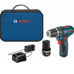New And Sealed-BOSCH PS31-2A 12V Max 3/8 In. Drill/Driver Kit with (2) 2 Ah Batteries, Blue