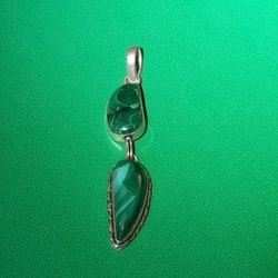 Silver And Malichite Pendant 