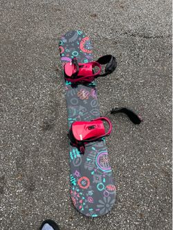 K2 snowboard and Sage snowboard boots in great condition