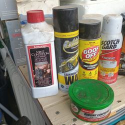 Car Wash Car Wax Goofoff Scotch Guard  Wood  Preservative