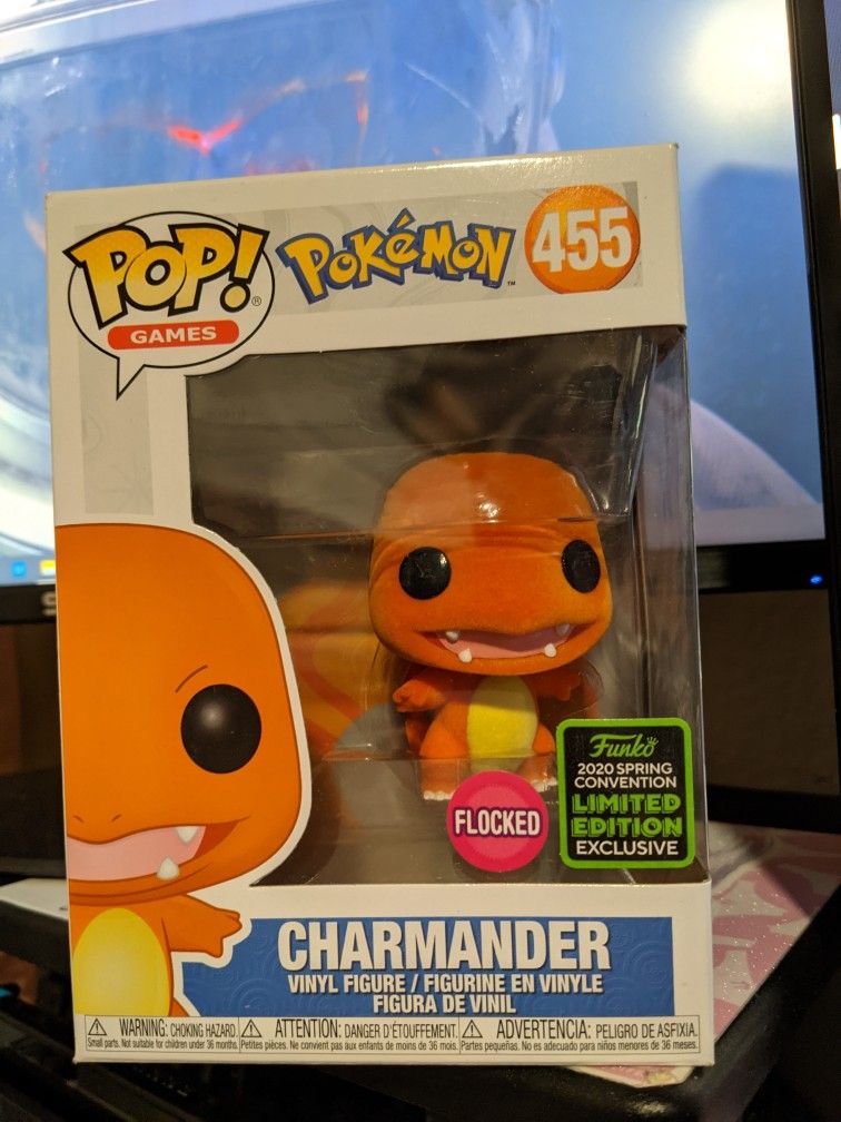 Funko Pop Flocked Pokemon Charmander 