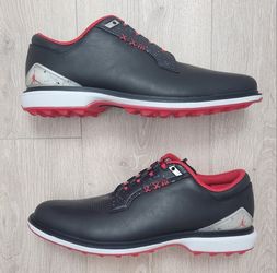 Nike Air Jordan ADG 5 Golf Shoes Black Fire Red FQ6642-001 Men's Size 11 MSRP $195