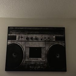 Boombox wall art
