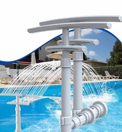 2 Pack Pool Fountain for Above and Inground Pools, Dual-Layer Spray Pool Waterfall Sprinkler Chiller Aerator, Water Fountain Swimming Pool Accessories