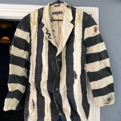 Beetlejuice Homemade Men’s Costume With Wig