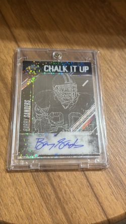 Leaf MetalChalk It up Barry Sanders auto #/10