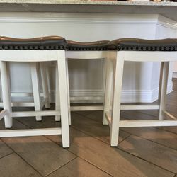 White and Grey Stools