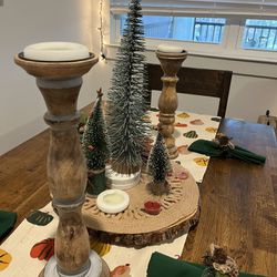 2 Rustic Candle Stick Holders