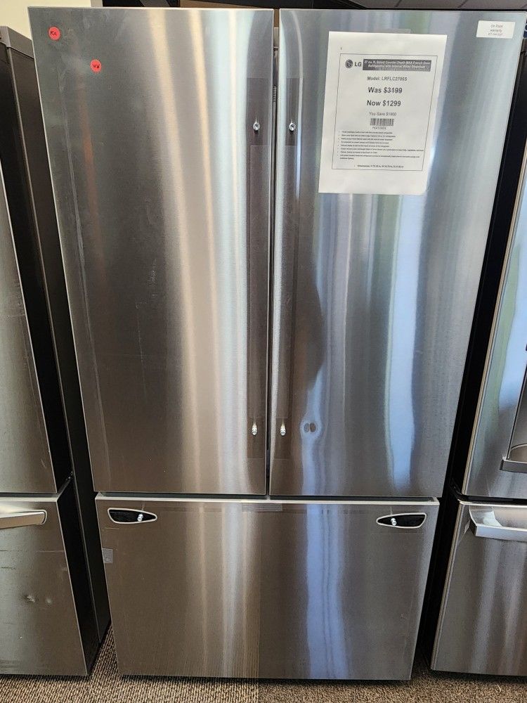 27 cu. ft. Smart Counter Depth MAX French Door Refrigerator with Internal Water Dispenser