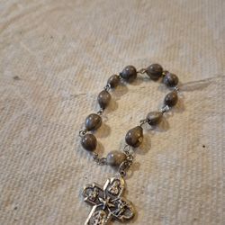 Job's tears rosary.vintage made in italy