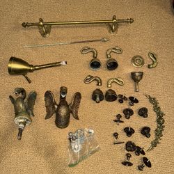 Sherle Wagner Design Brass Swan Faucet Collection, Antique Vintage Mid Century 1960s