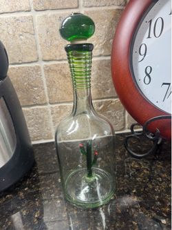 Glass decanter wine tequila drink or juice