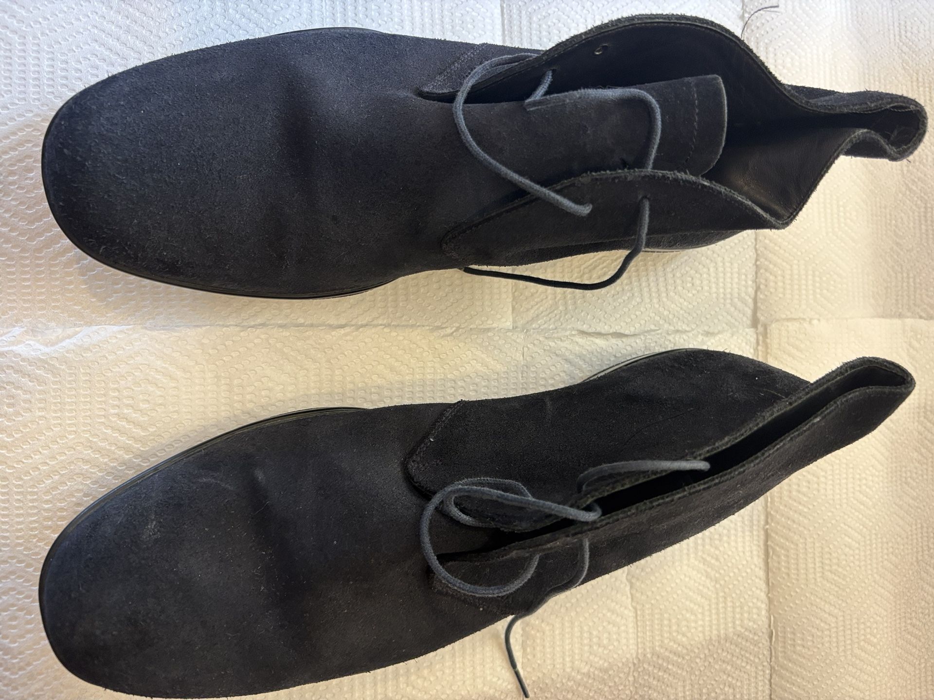 Prada-Blue Suede Half Boot Shoes