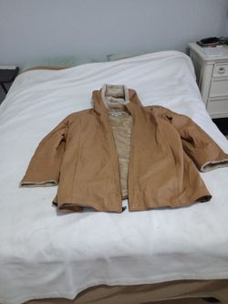 Fitz Wright Men's Leather Trench Coat
