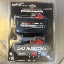 2 Pack Genuine Milwaukee M18 XC 6 amp 18V Lithium Battery 48-11-1862