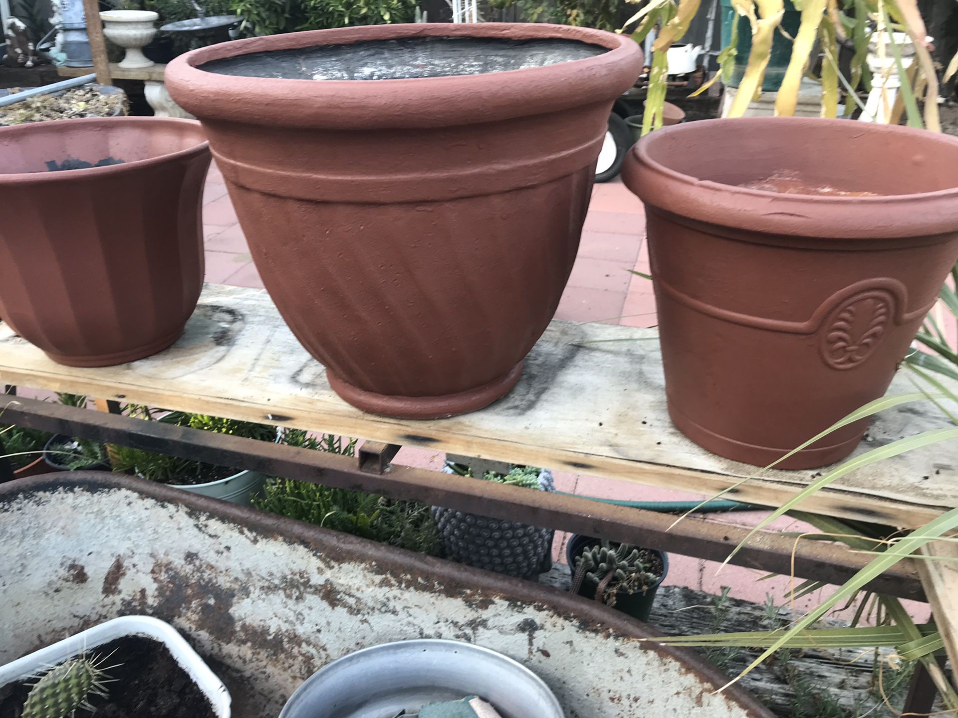 Three pots