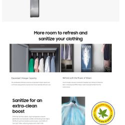 Samsung 24" Mirror Finish Grand Clothing Care System AirDresser