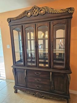 China Cabinet, Lamp, Couches
