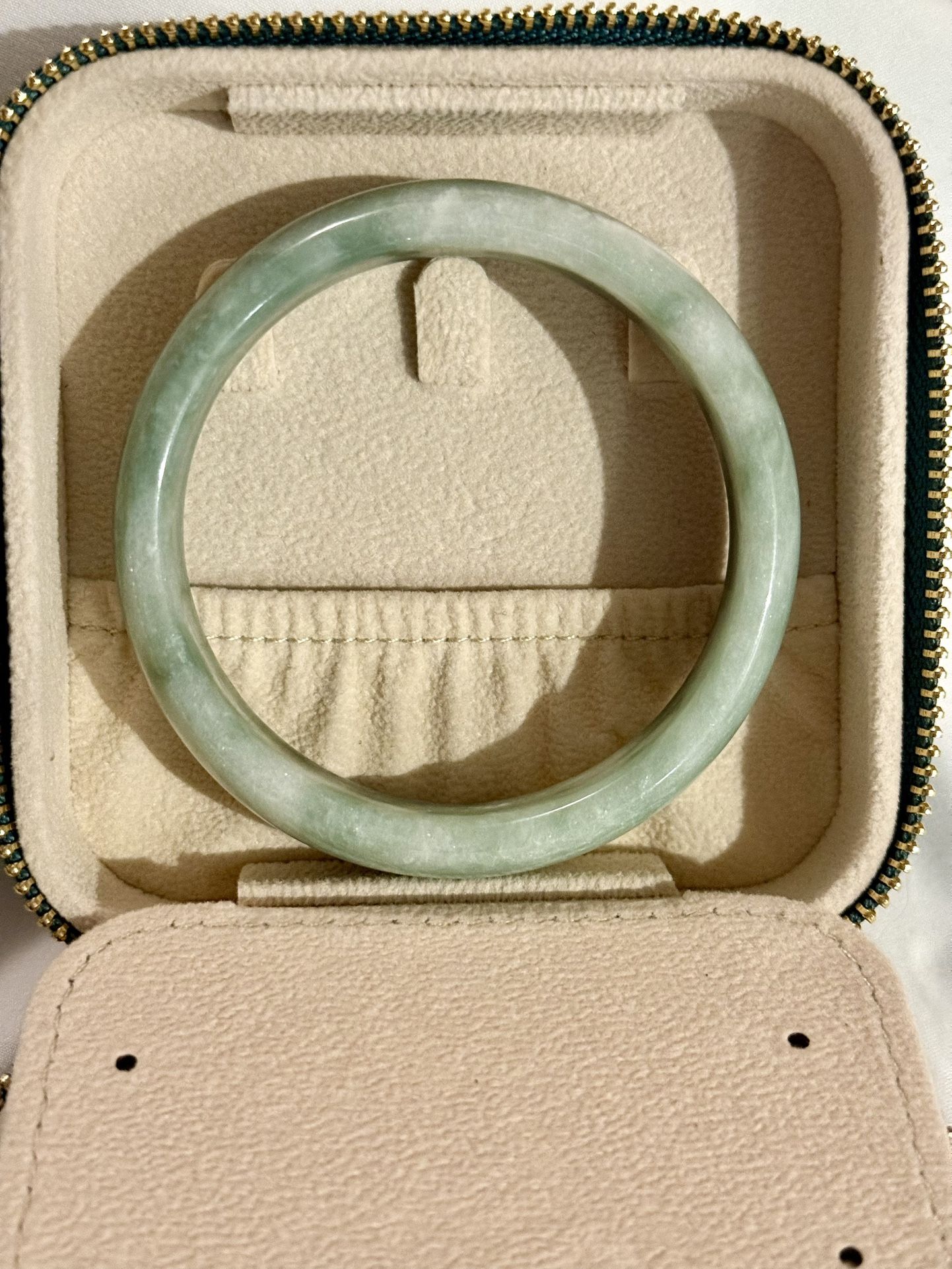 Green Jade Bangle Bracelet