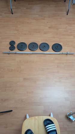 Barbell and plates
