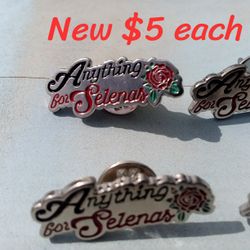 Selena Pins New $5 Each 