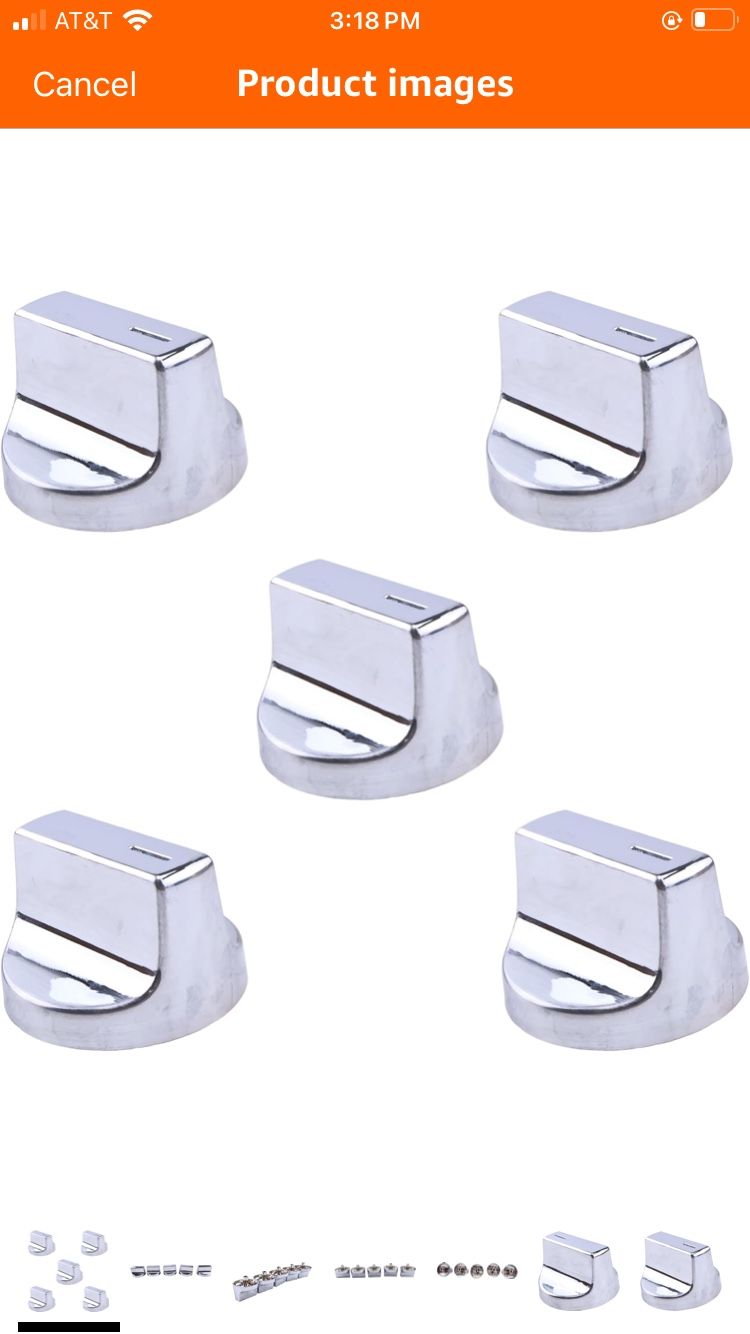 5-Pack W11366438 Stove Knob Replacements – Compatible with Whirlpool Gas Ranges
