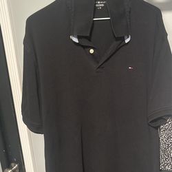 Black Tommy Hilfiger Button Up Dress Shirt