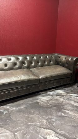 brown leather couch