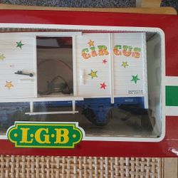 LGB CIRCUS CAR TRAIN WITH SOUND IN BOX MADE IN GERMANY