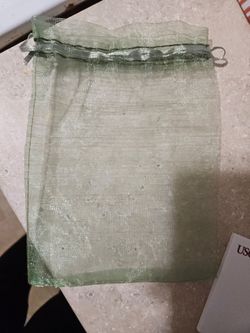 Green silk bags