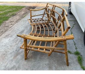 1970s Vintage Mid Century  Rattan & Otto Man Frames