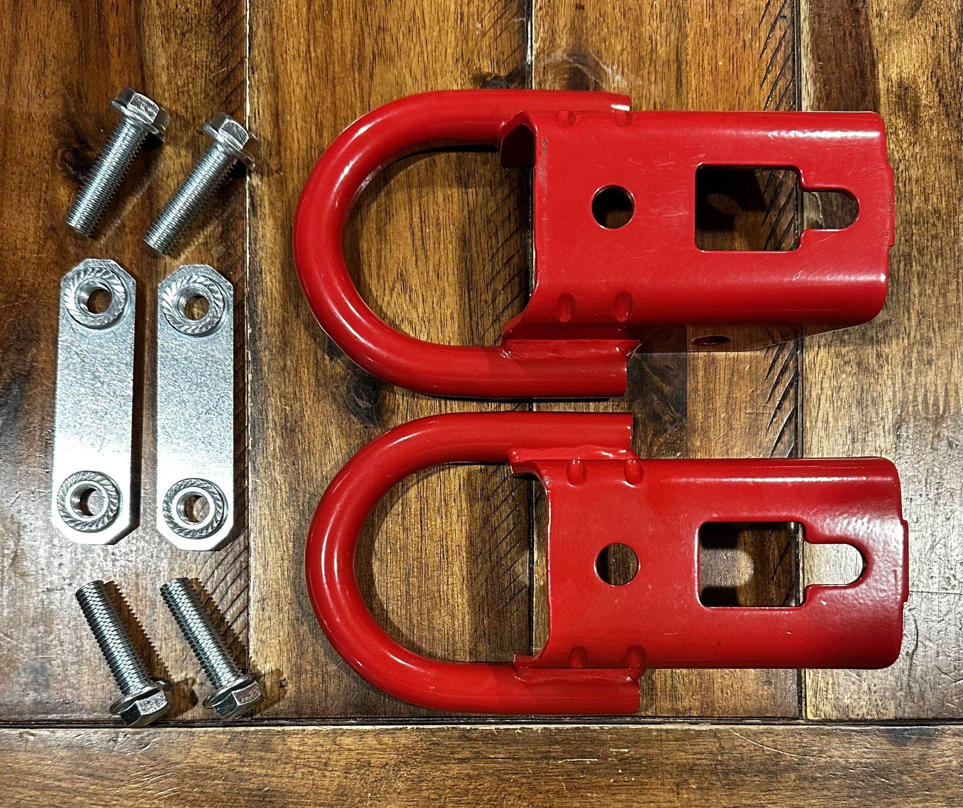 Red Front Towing Hooks 2Pk