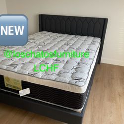 Queen Size Bed Frame With Mattress 