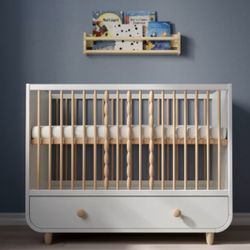 MYLLRA Crib with drawer (White) 