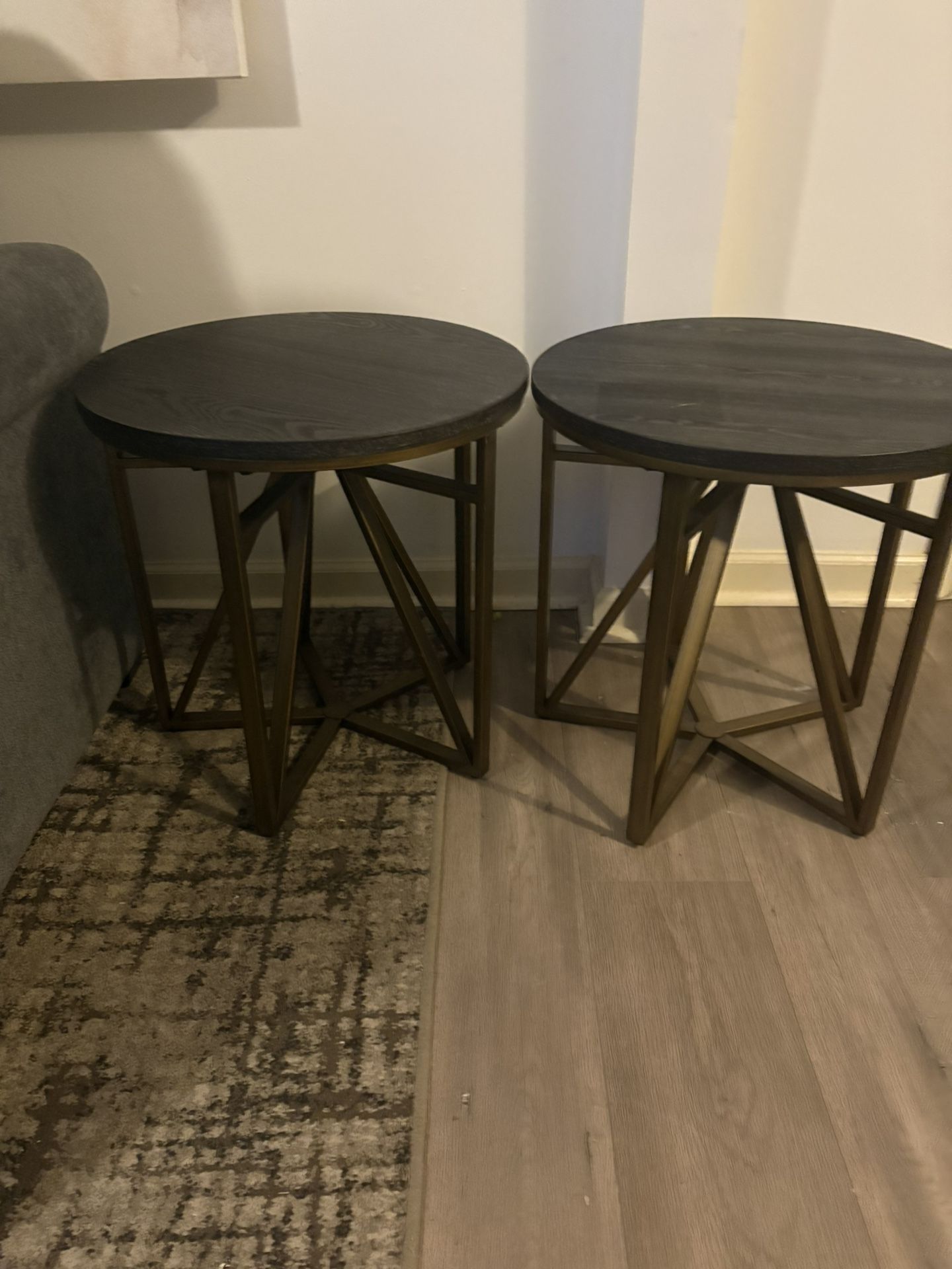 Two Madison Park Bronze End Table
