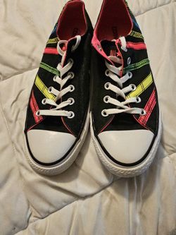 Converse All-star Chuck Taylor Black WITH Crayola Side Colors Women's Sz. 9