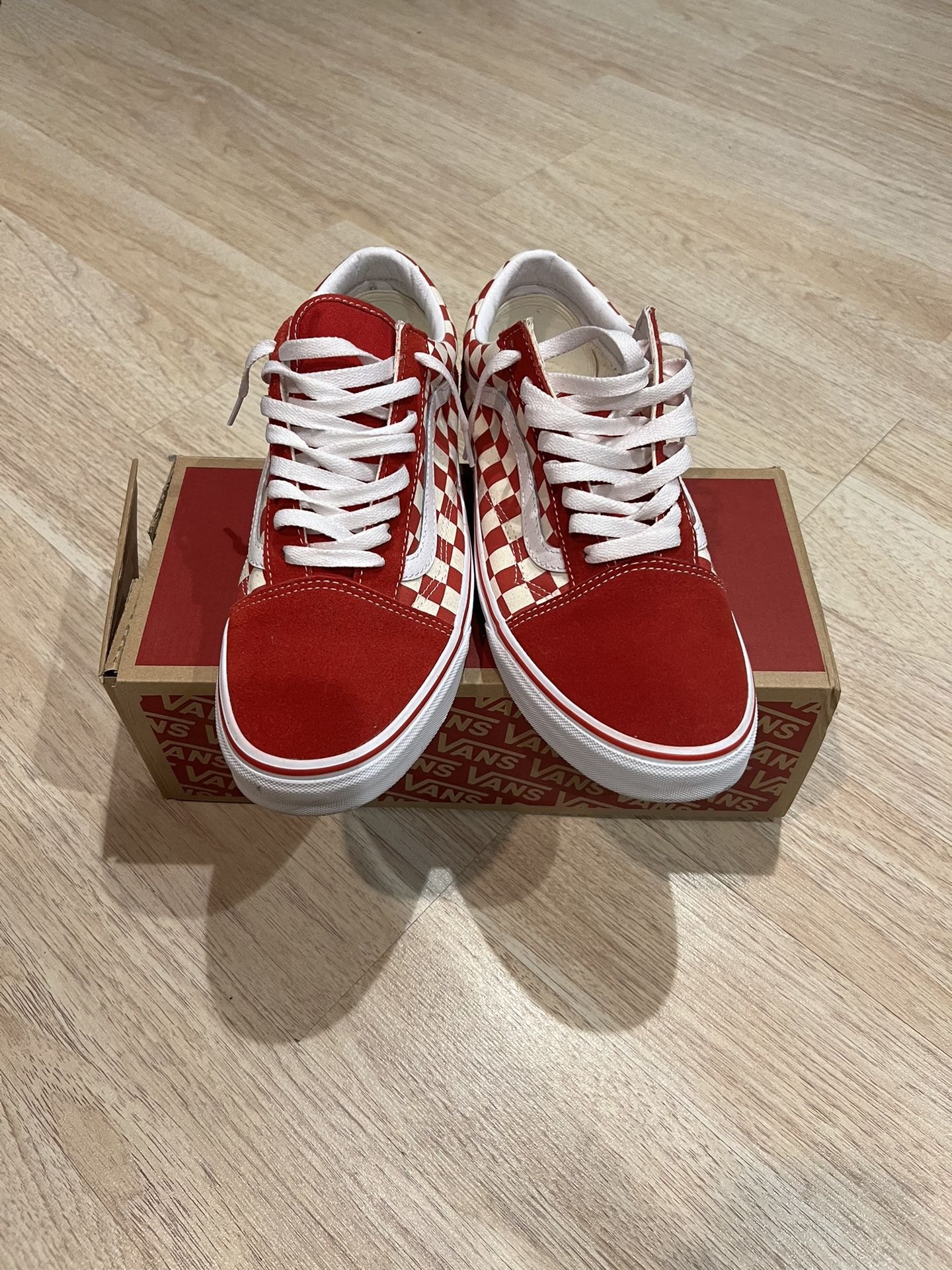 Red Checkered Vans (size 10 US men’s) for Sale in Pawtucket, RI - OfferUp