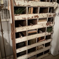 Antique Chippy Cubby Shelf