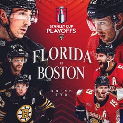 Florida Panthers VS Boston Bruins Round 2 Stanley Cup Playoffs Tickets With Club Parking