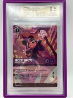 2023 Disney Lorcana The First Chapter Foil Mickey Mouse - Wayward Sorcerer E ALT ART #208