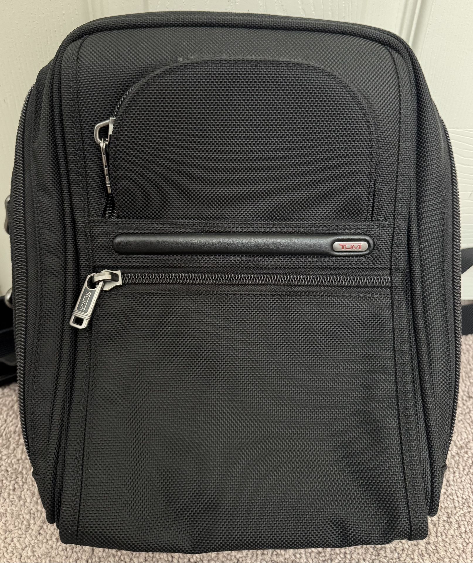 TUMI Black Alpha FXT Ballistic Nylon Small Travel Crossbody With Strap