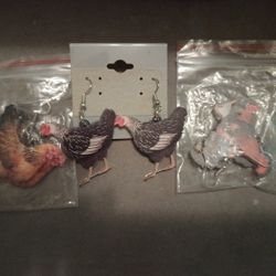 Chicken Earrings 